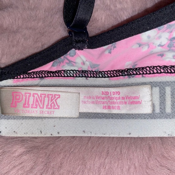 Pink Floral Victoria Secret PINK 32D Bra - Picture 3 of 3